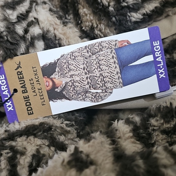 Eddie Bauer Jacket Womens Dark Gray Fleece Full Zip Outerwear Long Sleeve - Picture 7 of 8